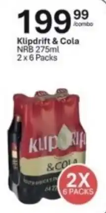 Liquor City Klipdrift & Cola offer