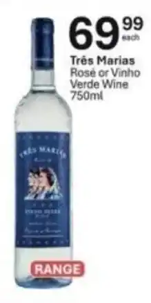 Liquor City Três Marias Rosé or Vinho Verde Wine offer