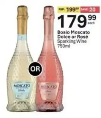Liquor City Bosio Moscato Dolce or Rosé Sparkling Wine offer