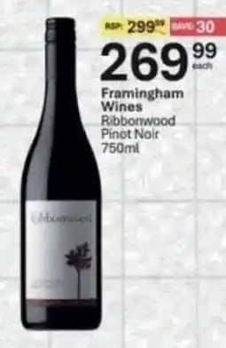 Liquor City Framingham Wines Ribbonwood Pinot Noir offer