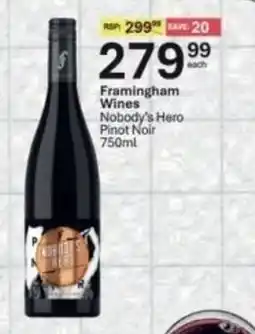 Liquor City Framingham Wines Nobody's Hero Pinot Noir offer