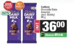 KwikSpar Cadbury Chocolate Slabs Assorted offer