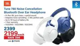 Incredible Connection JBL Tune 780 Noise Cancellation Bluetooth Over Ear Headphone offer