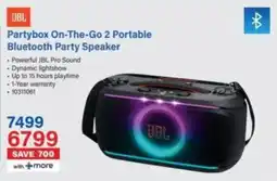 Incredible Connection JBL Partybox On-The-Go 2 Portable Bluetooth Party Speaker offer