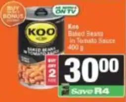 KwikSpar Koo Baked Beans In Tomato Sauce offer