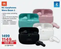 Incredible Connection JBL NC Earphones Wave Beam 2 offer