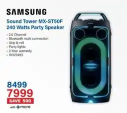 Incredible Connection SAMSUNG Sound Tower MX-ST50F offer