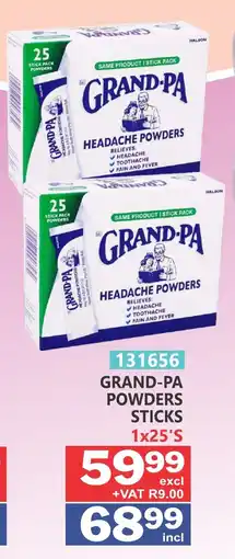 Arrow Cash And Carry Grand-pa powders sticks offer