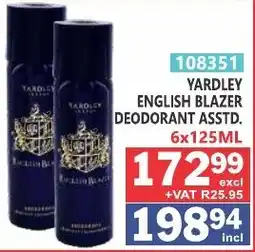 Arrow Cash And Carry Yardley English Blazer Deodorant offer
