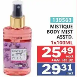 Arrow Cash And Carry Mistique Body Mist Assorted offer