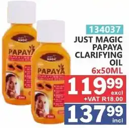 Arrow Cash And Carry JUST MAGIC PAPAYA CLARIFYING OIL offer