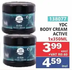 Arrow Cash And Carry YDC BODY CREAM ACTIVE offer
