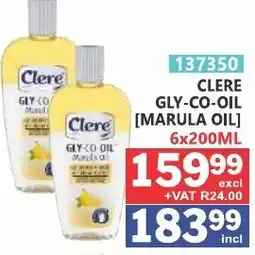 Arrow Cash And Carry CLERE GLY-CO-OIL [MARULA OIL] offer