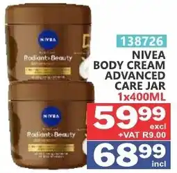 Arrow Cash And Carry NIVEA BODY CREAM ADVANCED CARE JAR offer