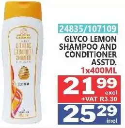 Arrow Cash And Carry Glyco Lemon Shampoo and Conditioner offer