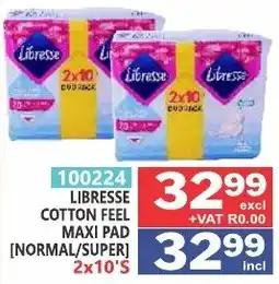 Arrow Cash And Carry Libresse Cotton Feel Maxi Pad [Normal/Supers] offer