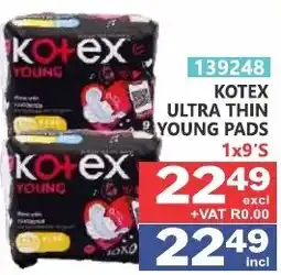 Arrow Cash And Carry Kotex Ultra Thin Young Pads offer