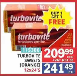 Arrow Cash And Carry Turbovite sweets orange offer