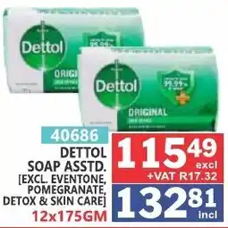 Arrow Cash And Carry Dettol Soap Assorted offer