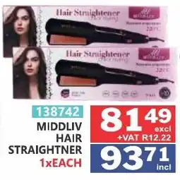 Arrow Cash And Carry MIDD Liv Hair Straightener offer