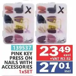 Arrow Cash And Carry Pink key press on nails with accessories offer