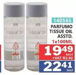 Arrow Cash And Carry Parfumo tissue oil offer