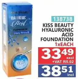 Arrow Cash And Carry KISS BEAUTY HYALURONIC ACID FOUNDATION offer
