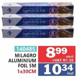 Arrow Cash And Carry Milagro Aluminium Foil offer
