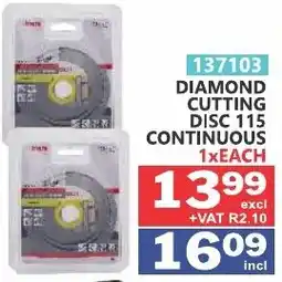Arrow Cash And Carry DIAMOND CUTTING DISC 115 offer
