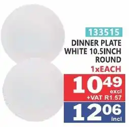 Arrow Cash And Carry DINNER PLATE WHITE 10.5INCH ROUND offer