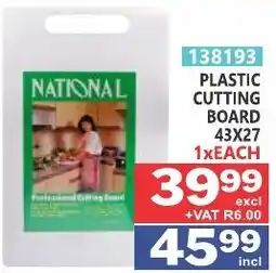 Arrow Cash And Carry NATIONAL PLASTIC CUTTING BOARD offer