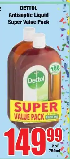 Boxer DETTOL Antiseptic Liquid Super Value Pack offer