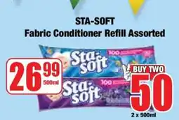 Boxer STA-SOFT Fabric Conditioner Refill Assorted offer