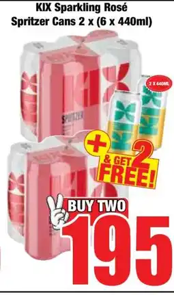 Boxer KIX Sparkling Rosè Spritzer Cans 2 x (6 x 440ml) offer