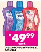 Game Great Value Bubble Bath Assorted-2Ltr Each offer