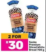Game Sasko Premium Sliced White Bread-For 2 x 700g offer
