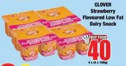 Boxer Clover Strawberry Flavoured Low Fat Dairy Snack offer