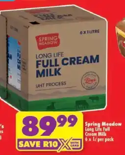 Shoprite Spring Meadow Long Life Full Cream Milk offer