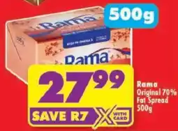 Shoprite Rama Original 70% Fat Spread offer