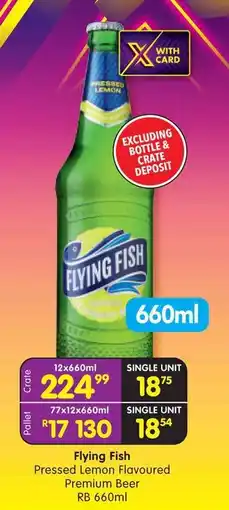 Shoprite Flying Fish Pressed Lemon Flavoured Premium Beer offer
