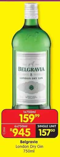 Shoprite Belgravia London Dry Gin offer