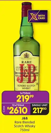 Shoprite J&B Rare Blended Scotch Whisky offer