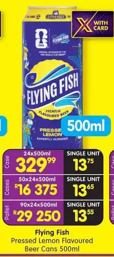 Shoprite Flying Fish Pressed Lemon Flavoured Beer Cans offer