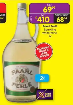 Shoprite Paarl Perlé Sparkling White Wine offer