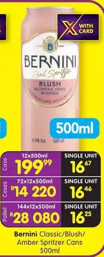Shoprite Bernini Real Spritzer Blush offer