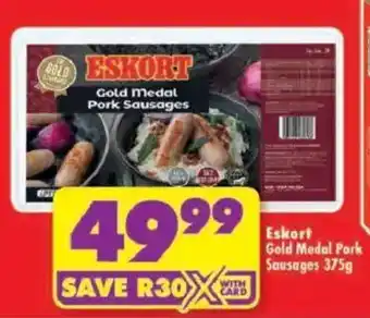 Eskort Gold Medal Pork Sausages
