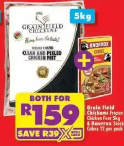 Shoprite Grain Field Chickens Clean and Peeled Chicken Feet & Knorrox Stock Cubes offer