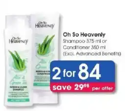Clicks Oh So Heavenly Aloe & Green Tea Shampoo or Conditioner offer