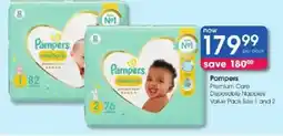Clicks Pampers Premium Care Disposable Nappies offer