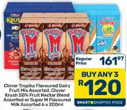 Pick n Pay Clover Tropika Flavoured Dairy Fruit Mix Assorted offer